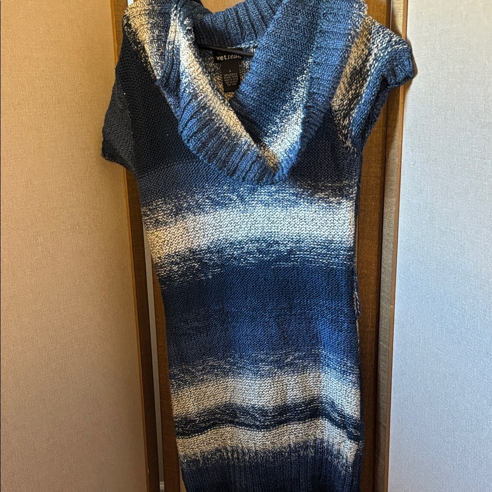 Wet Seal Juniors Cowl Neck Sweater Dress Large